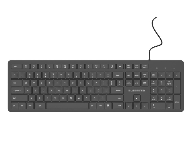 SILVER MONKEY K40 Wired slim keyboard - 741761 - zdjęcie